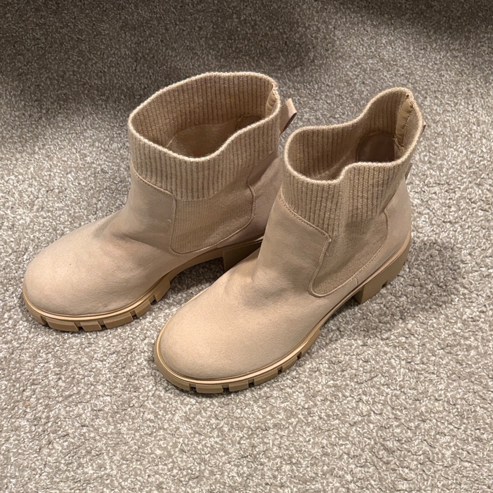 Torrid Beige Winter Ankle Boots